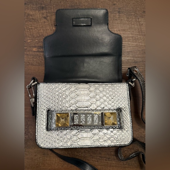 Proenza Schouler PS11 Metallic Silver Crossbody Bag in sz TINY - Picture 6 of 10